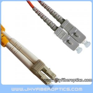LC/PC to SC/PC Multimode Duplex Fiber Optic Patch Cord